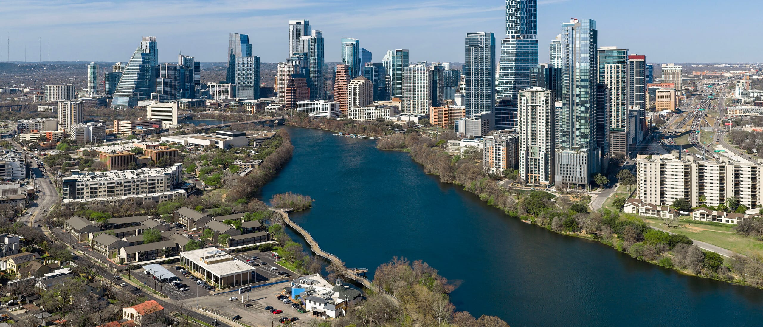 Downtown Austin, Texas, seen across Lady Bird Lake